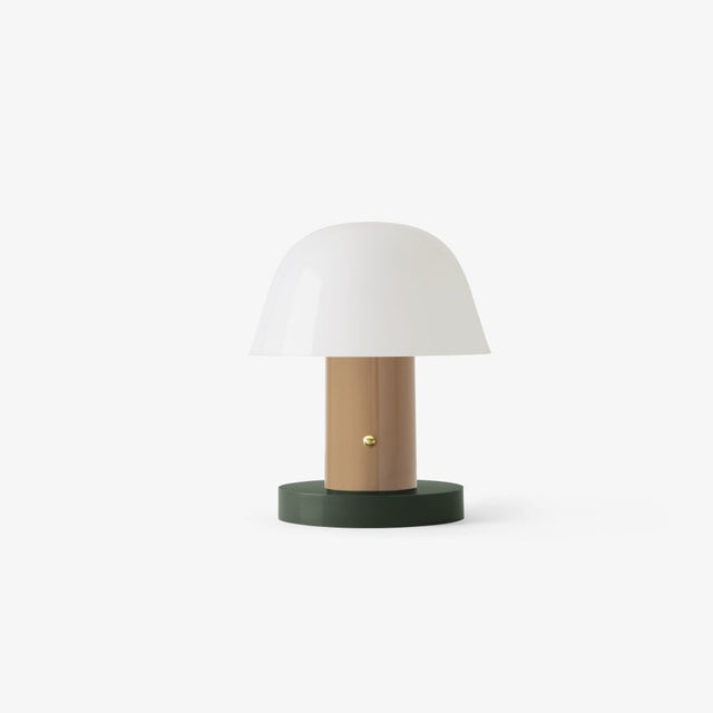 JH27 Setago Akkuleuchte Nude/Forest - &Tradition - DesignWe.Love