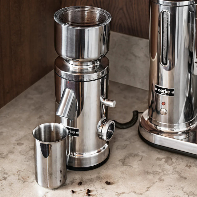 Kaffeemuehle mit Scheibenmahlwerk Edelstahl - Aarke