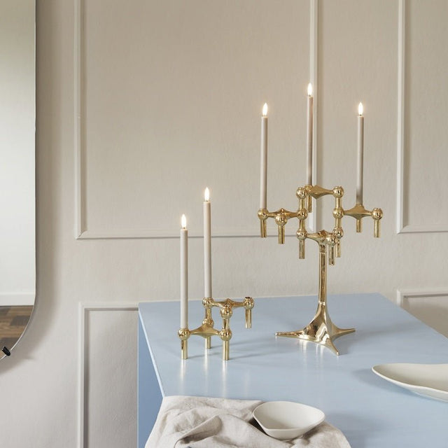 Kerzenhalter 3er Set Messing - Stoff Nagel - DesignWe.Love