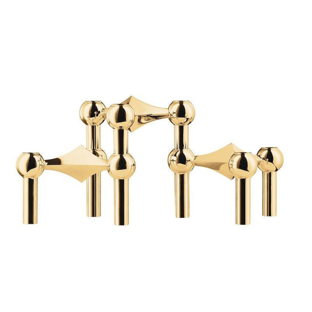 Kerzenhalter 3er Set Messing - Stoff Nagel - DesignWe.Love