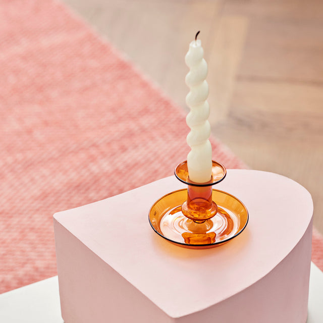 Kerzenhalter Flare Amber H 7,5 cm - HAY