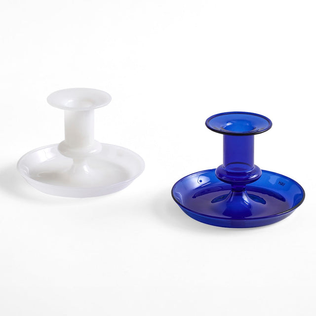 Kerzenhalter Flare Dark Blue H 7,5 cm - HAY