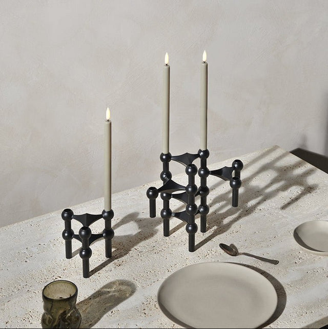 Kerzenhalter Schwarz - Stoff Nagel - DesignWe.Love