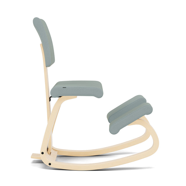 Kniestuhl mit Rückenlehne Variable Plus (Natur/Graugrün) - Varier Furniture