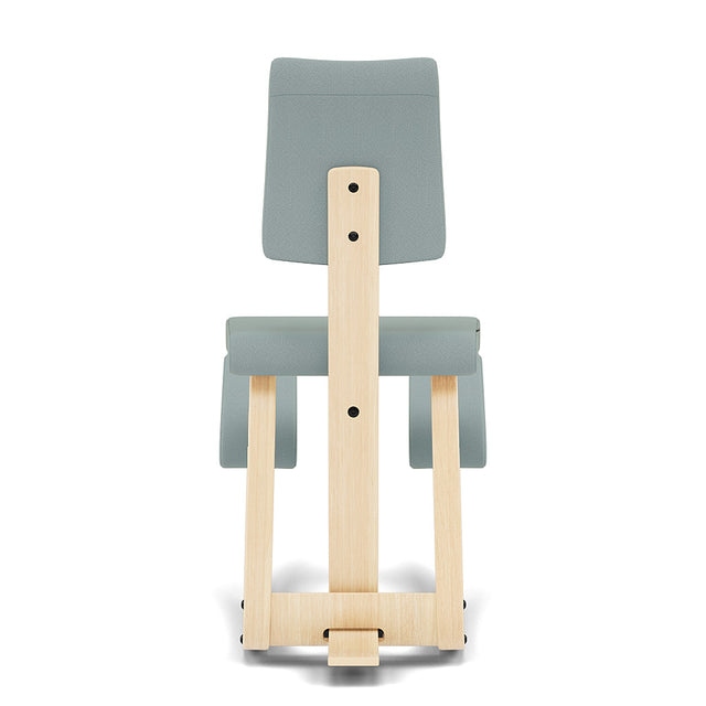 Kniestuhl mit Rückenlehne Variable Plus (Natur/Graugrün) - Varier Furniture