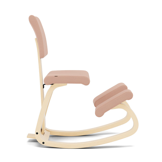 Kniestuhl mit Rückenlehne Variable Plus (Natur/Rose) - Varier Furniture