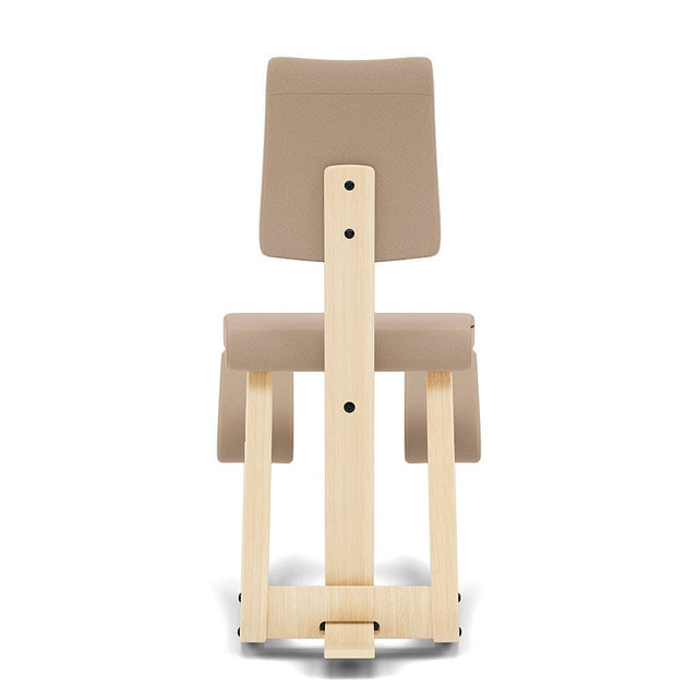 Varier Kniestuhl Variable Plus mit Rückenlehne, Holzfarbe Esche natur, Bezug Beige (Tonal 61180) – Ansicht 3