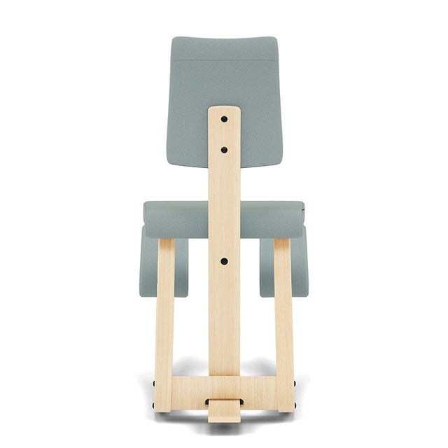 Varier Kniestuhl Variable Plus mit Rückenlehne, Holzfarbe Esche natur, Bezug Graugrün (Tonal 67089) – Ansicht 3