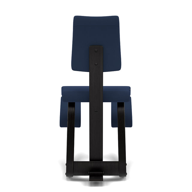 Kniestuhl mit Rückenlehne Variable Plus (Schwarz/Blau) - Varier Furniture