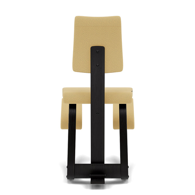 Kniestuhl mit Rückenlehne Variable Plus (Schwarz/Hellgelb) - Varier Furniture