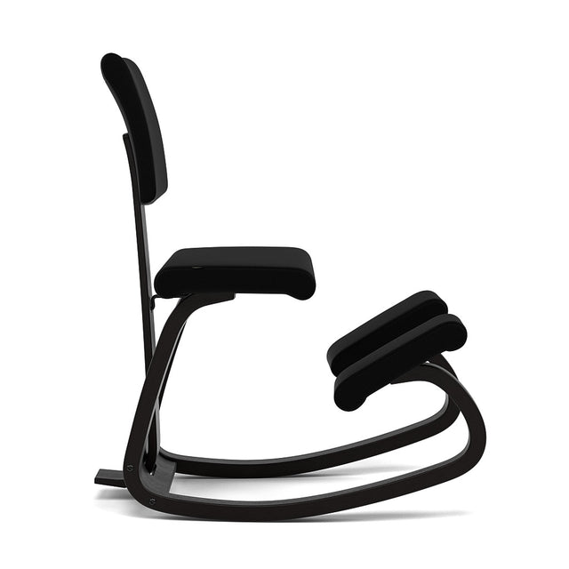 Kniestuhl mit Rückenlehne Variable Plus (Schwarz/Schwarz) - Varier Furniture