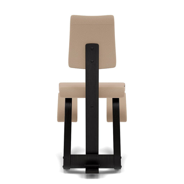 Varier Kniestuhl Variable Plus mit Rückenlehne, Holzfarbe Esche schwarz, Bezug Beige (Tonal 61180) – Ansicht 3