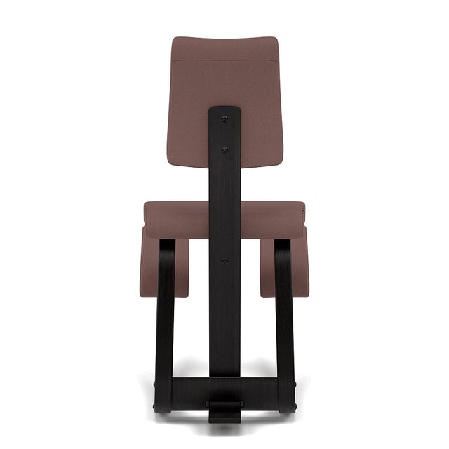 Varier Kniestuhl Variable Plus mit Rückenlehne, Holzfarbe Esche schwarz, Bezug Braun (Tonal 64211) – Ansicht 3