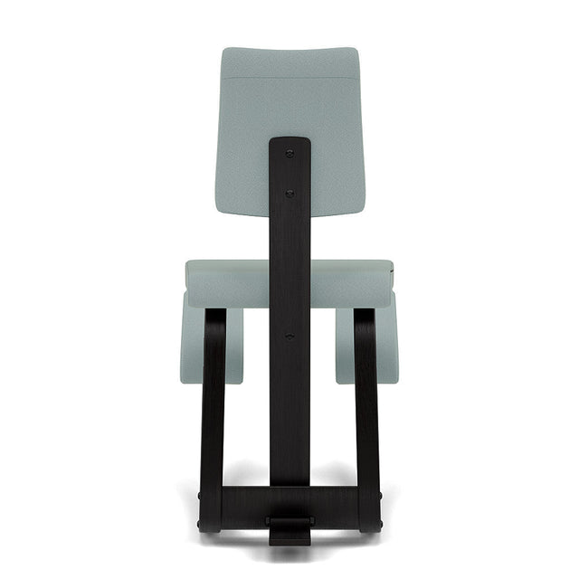 Varier Kniestuhl Variable Plus mit Rückenlehne, Holzfarbe Esche schwarz, Bezug Graugrün (Tonal 67089) – Ansicht 3