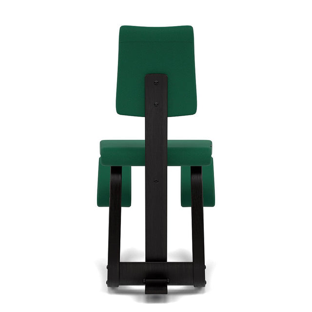 Varier Kniestuhl Variable Plus mit Rückenlehne, Holzfarbe Esche schwarz, Bezug Grün (Tonal 68206) – Ansicht 3