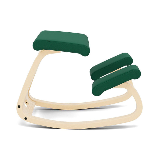 Varier Kniestuhl Variable, Holzfarbe Esche natur, Bezug Grün (Tonal 68206) – ergonomischer Original Kniestuhl von Peter Opsvik