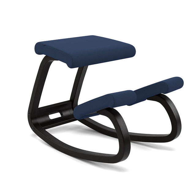 Varier Kniestuhl Variable, Holzfarbe Esche schwarz, Bezug Blau (Tonal 66286) – Ansicht 2