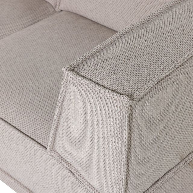 Manu Chaise Lounge Sofa Grob Chenille Natur (links) - WOOOD