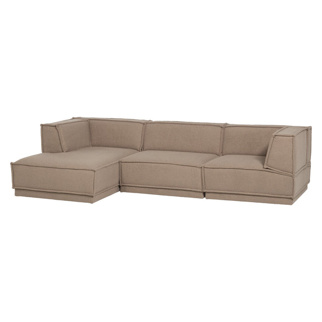 Manu Chaise Lounge Sofa Teddy Taupe (links) - WOOOD