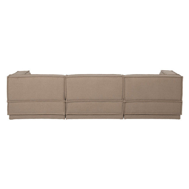 Manu Chaise Lounge Sofa Teddy Taupe (rechts) - WOOOD