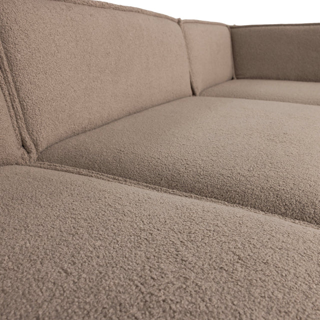 Manu Chaise Lounge Sofa Teddy Taupe (rechts) - WOOOD