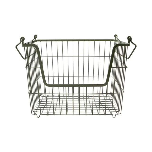 Metallkorb Taw 27 cm stapelbar Armygrün - House Doctor