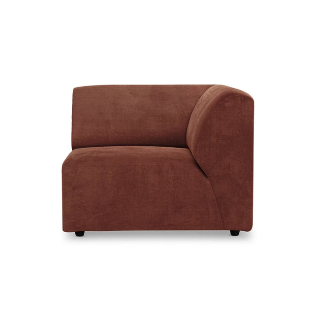 HKliving Jax Couch Modulsofa Ecke Rechts in Royal Velvet Magnolia, Freisteller