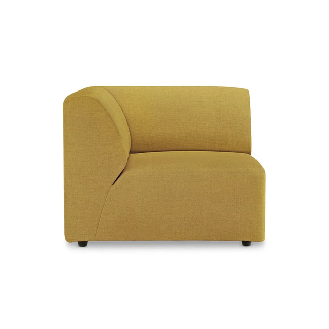 HKliving Jax Couch Modulsofa Endelement Links in Linen Burnt Ochre, Freisteller