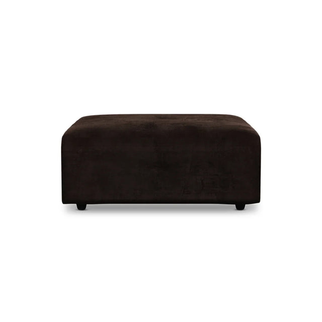 HKliving Jax Couch Modulsofa Hocker in Royal Velvet Espresso, Freisteller