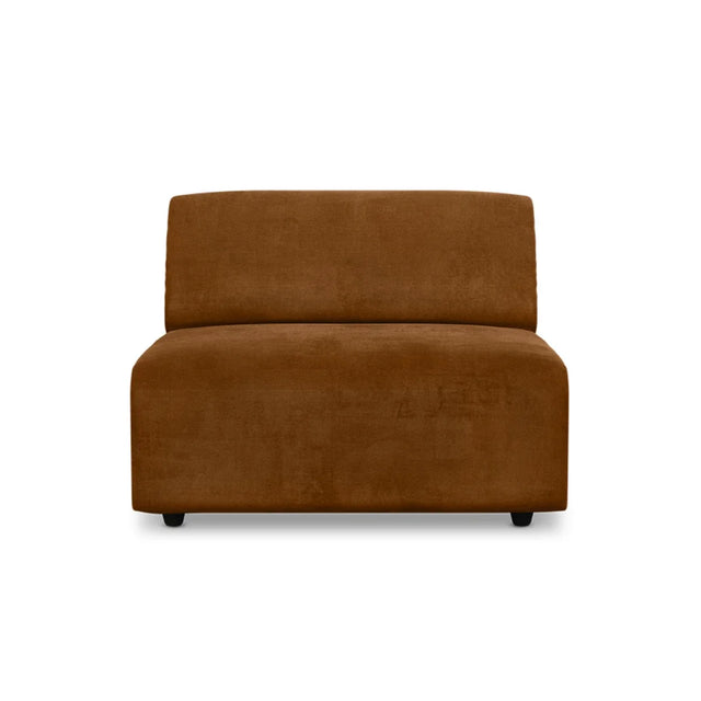 HKliving Jax Couch Modulsofa Mittelteil in Royal Velvet Caramel, Freisteller