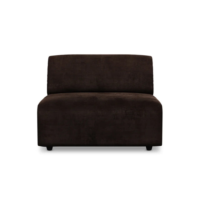 HKliving Jax Couch Modulsofa Mittelteil in Royal Velvet Espresso, Freisteller
