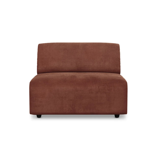 HKliving Jax Couch Modulsofa Mittelteil in Royal Velvet Magnolia, Freisteller