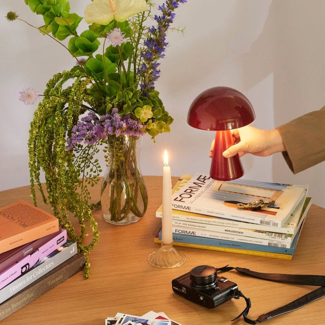 Mush tragbare Akkuleuchte Rot - Hübsch Interior - DesignWe.Love