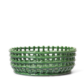 Obstschale von ferm LIVING Ceramic Basket Centerpiece Grün
