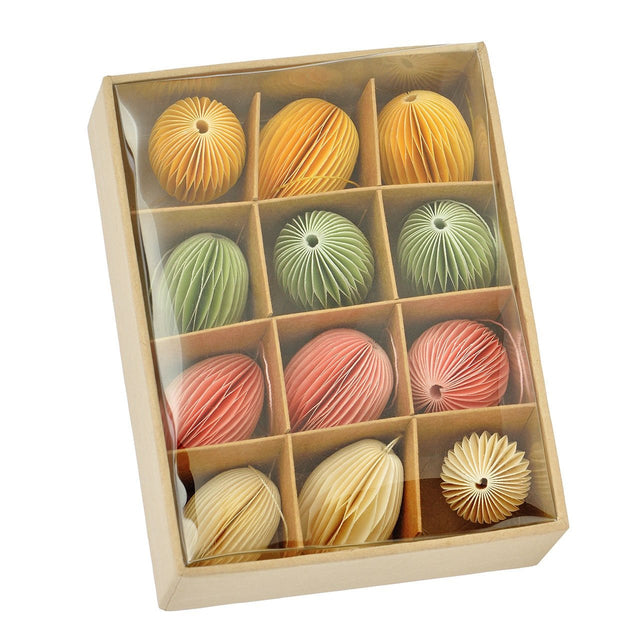 Ostereier zum Hängen aus Papier (12er Set) Honeycomb - DesignWe.Love