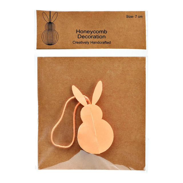 Osterhase zum Hängen aus Papier Orange Honeycomb - DesignWe.Love