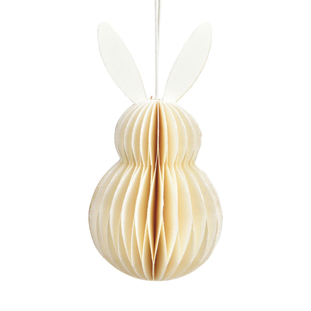 Osterhase zum Hängen aus Papier Weiß Honeycomb - DesignWe.Love