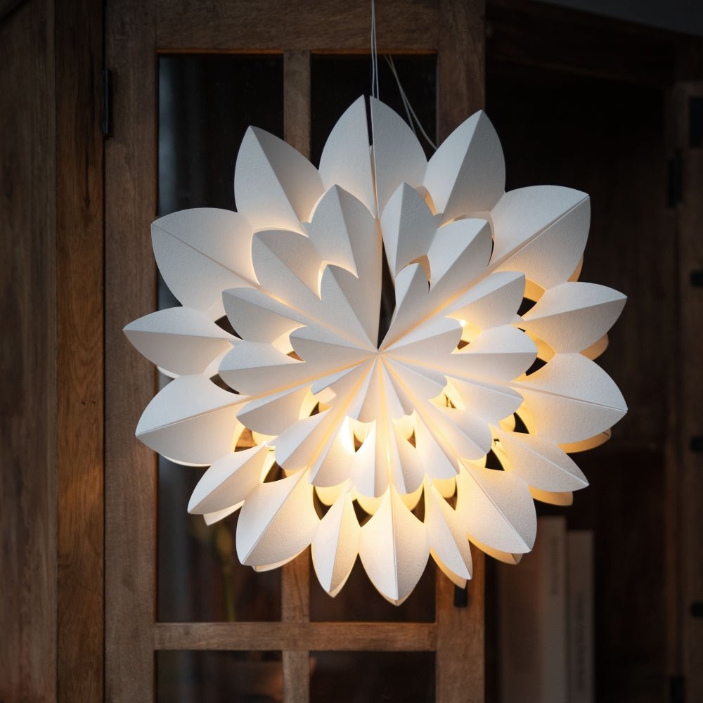 B A Star Papierstern mit LED Beleuchtung