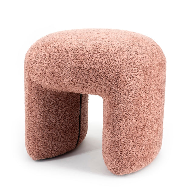 Polster Hocker Sahi Bouclé Terrakotta - By Boo