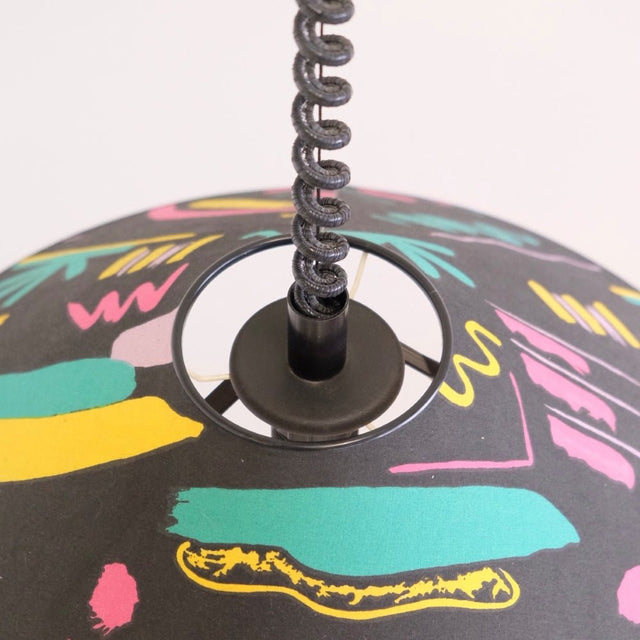 Postmoderne Pendelleuchte im Memphis Milano Stil der 1980er - Vintage Lampe - DesignWe.Love