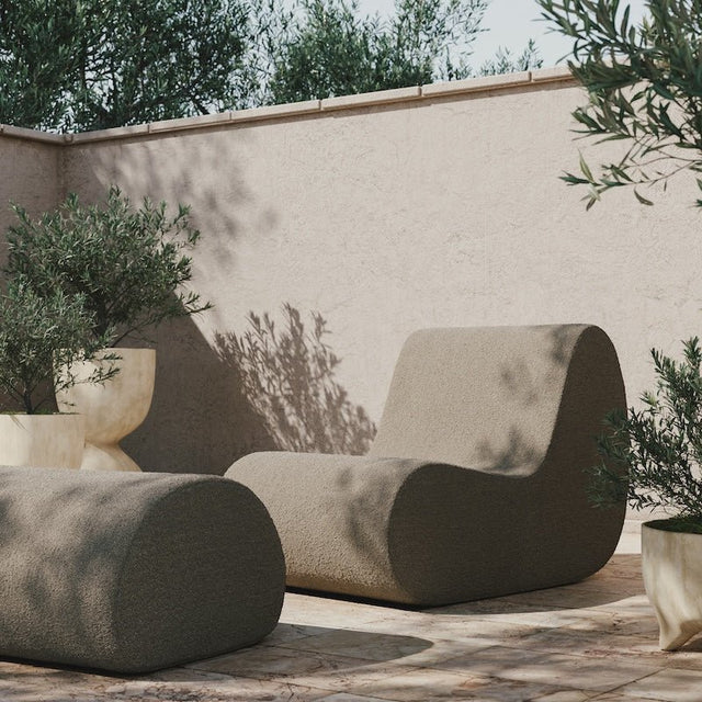 Pouf Outdoor Rouli Pure Bouclé - fermLIVING - DesignWe.Love