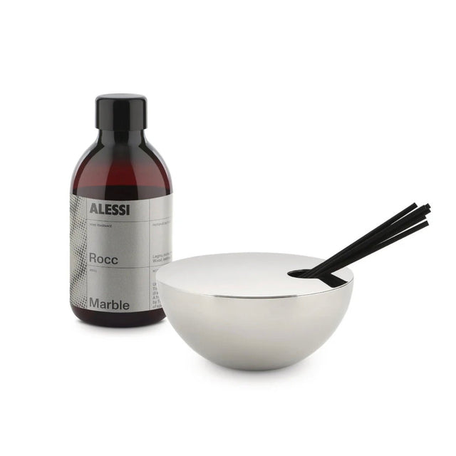 Alessi Rocc Raumduft Diffuser Marble mit Duftstäbchen, Design von Michael Anastassiades