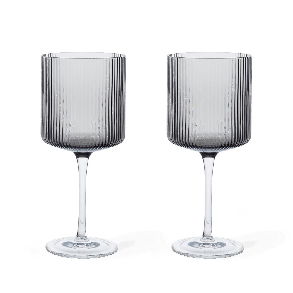 Rotweingläser geriffelt Ripple 2er Set