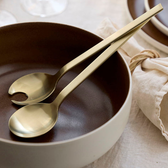 Salatbesteck Storm Messing - Studio Round North