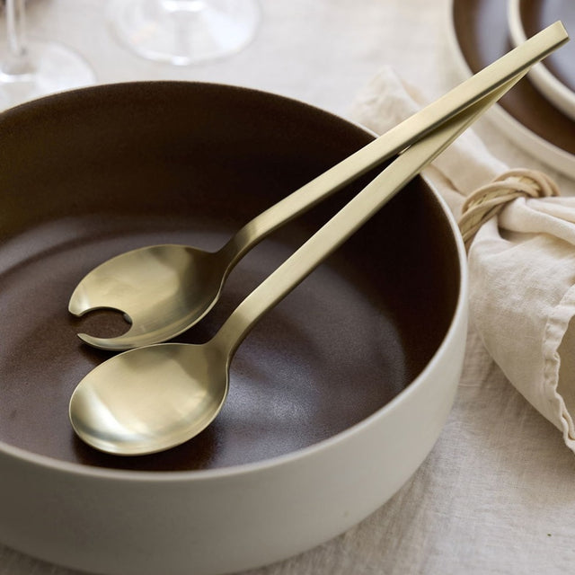 Salatschüssel Ø 25 cm Matte White/Matte Bark - Studio Round North