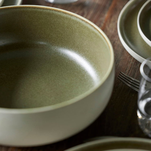 Salatschüssel Ø 25 cm Matte White/Matte Moss - Studio Round North