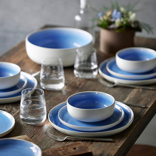 Salatschüssel Ø 25 cm Matte White/Shiny River - Studio Round North