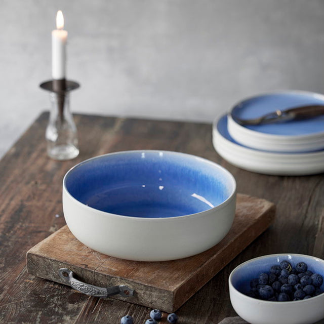 Salatschüssel Ø 25 cm Matte White/Shiny River - Studio Round North