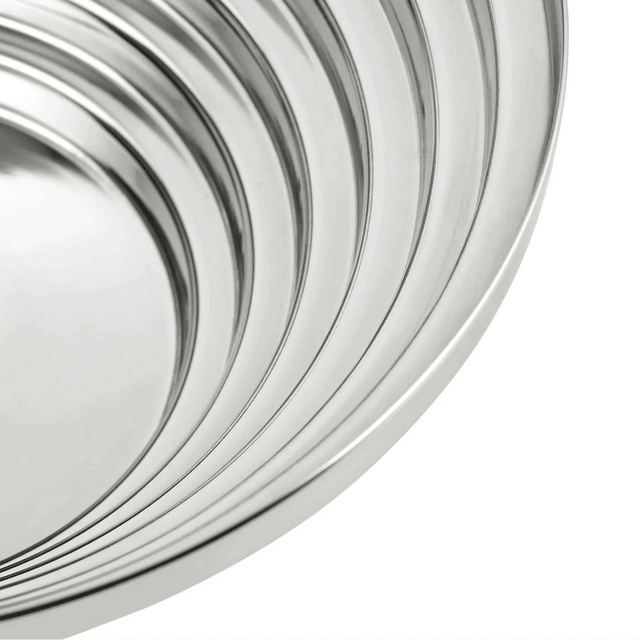 Alessi Maya Obstkorb aus Edelstahl, Detail der Ausstanzung