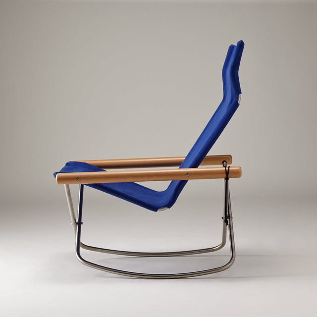 Schaukelstuhl Nychair X Blau/Natur - Nychair X - DesignWe.Love